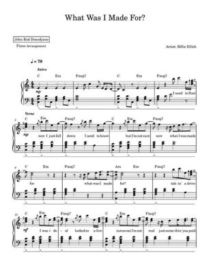 what i was made for piano sheet music: Exploring the Intersection of Creativity, Emotion, and Musical Expression